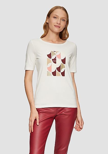s.Oliver Kurzarmshirt T-Shirt mit Frontprint im günstig online kaufen