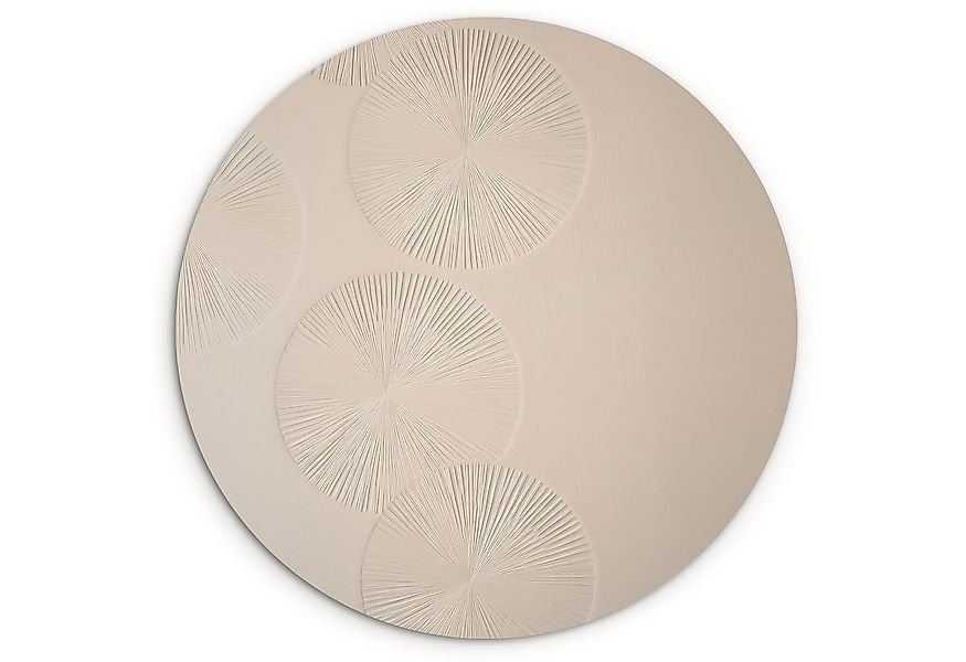 MuchoWow Gemälde Japandi - Beige - Modern, Fotodruck (1 St), Kreis Wanddeko günstig online kaufen