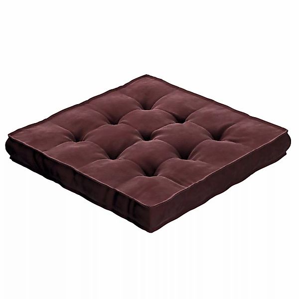 Sitzkissen Jacob mit Handgriff, bordeaux, 50 x 50 x 10 cm, Velvet (704-26) günstig online kaufen