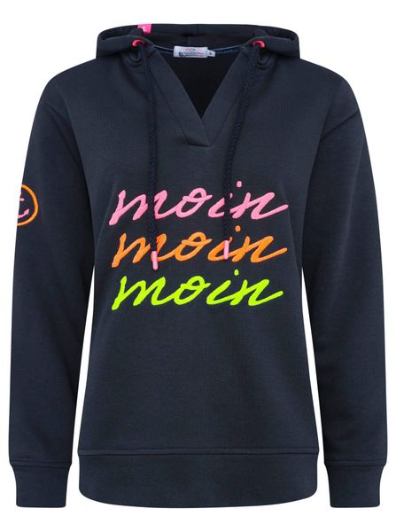 Zwillingsherz Hoodie "Moin Moin Moin" V-Ausschnitt, günstig online kaufen