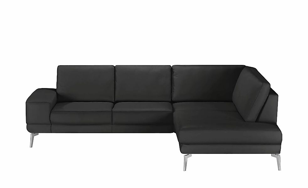 meinSofa Ecksofa aus Leder Dana ¦ schwarz ¦ Maße (cm): B: 269 H: 86 T: 222. günstig online kaufen