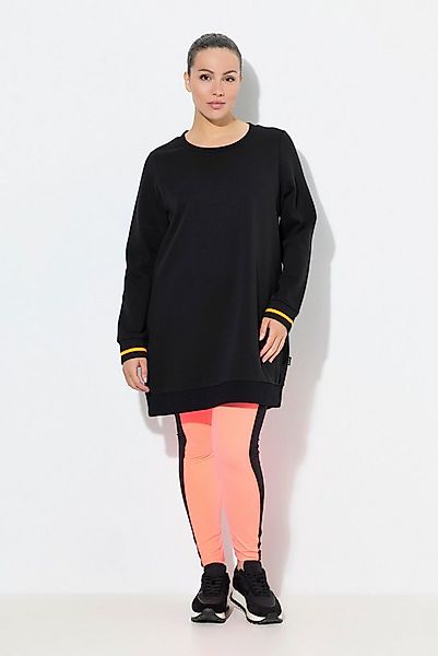 Ulla Popken Sweatshirt Long-Sweater Schriftdruck Rundhals Langarm günstig online kaufen