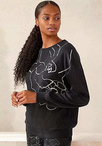 LASCANA Sweatshirt, mit Druck, Loungewear günstig online kaufen