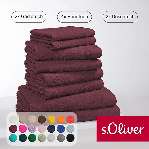s.Oliver Handtuch Set "s.Oliver, Premium Qualität, 600 gr/m²" Set 8 Stk. Wa günstig online kaufen
