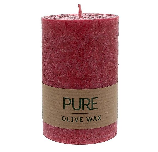 Richard Wenzel GmbH & Co. KG Formkerze PURE Olive Wax Kerze - Karminrot 90x günstig online kaufen