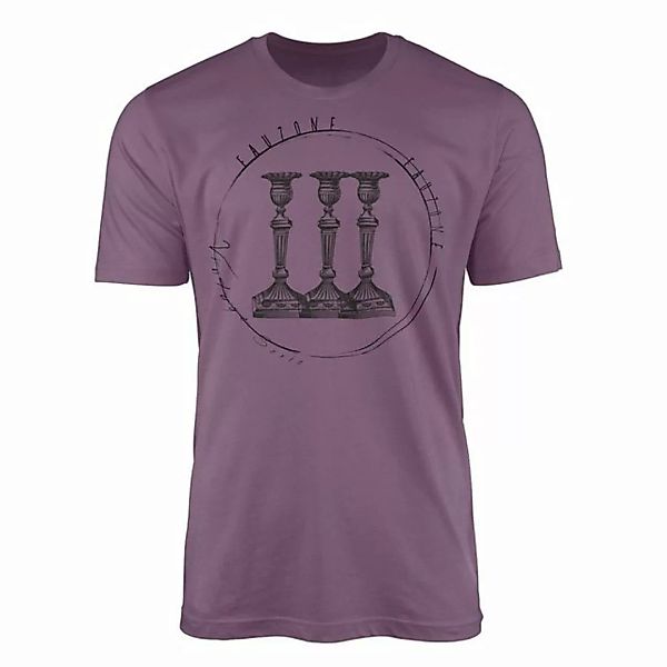 Sinus Art T-Shirt Vintage Herren T-Shirt Kerzenständer günstig online kaufen