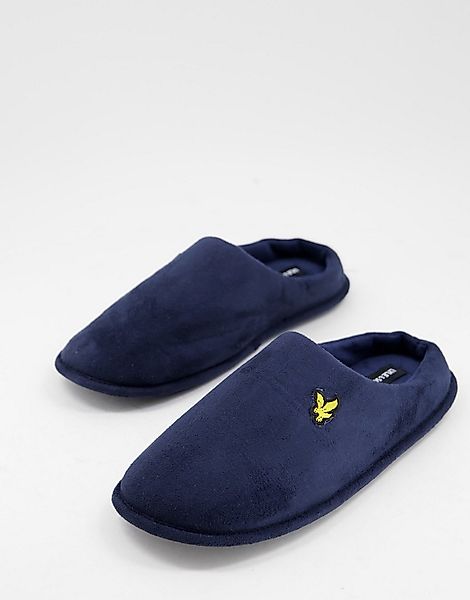 Lyle & Scott Bodywear – Jason – Pantoffeln in Marineblau mit kleinem Logo günstig online kaufen