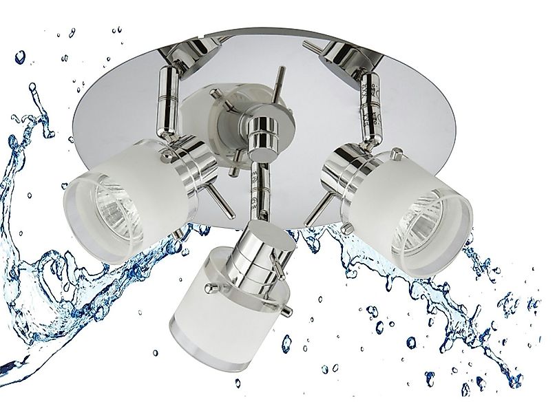 TRANGO LED Deckenleuchte, 3-flammig 1006R-6KSD LED Badleuchte IP44 *RONNY* günstig online kaufen