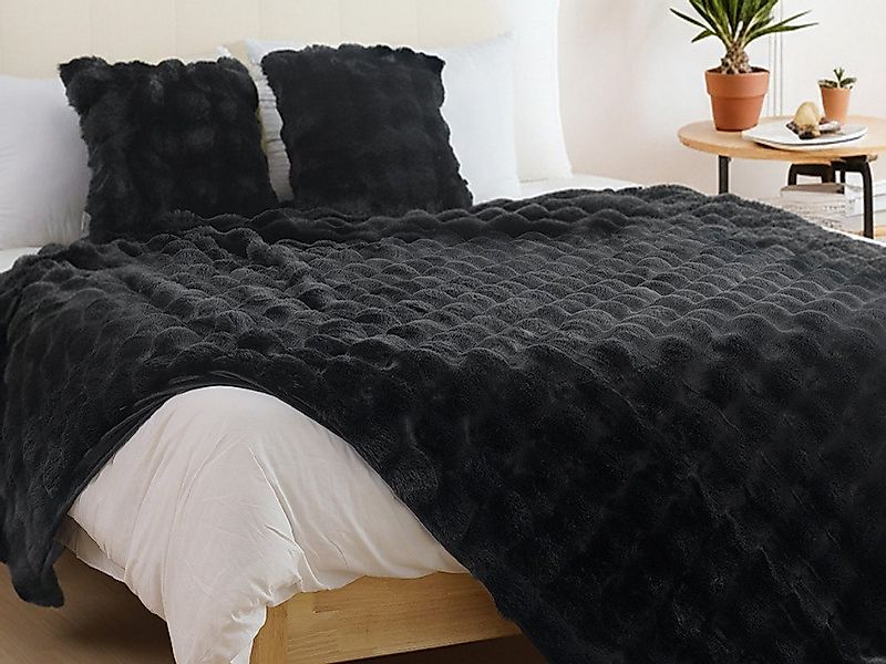 Wohndecke Kunstfell-Decke, Premium Kuscheldecke weich beidseitig, ORHOPUI, günstig online kaufen