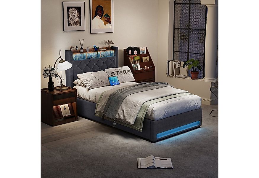 OKWISH Polsterbett mit holländischem Samt – Modern & Elegant (In 5 Größen e günstig online kaufen