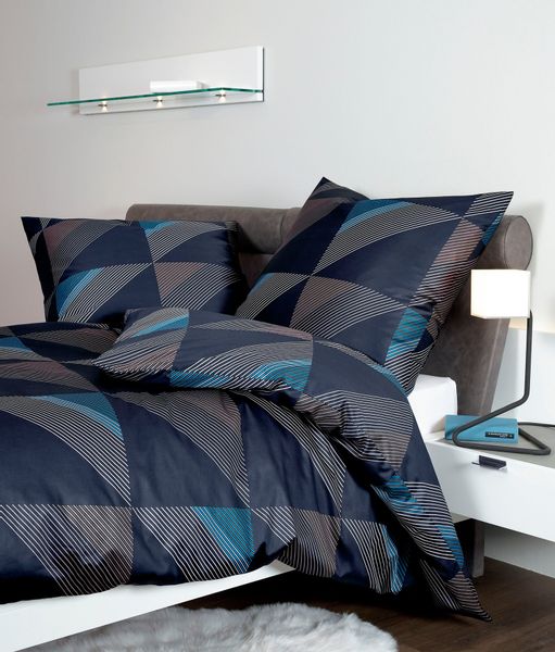 Janine Janine Mako-Satin Bettwäsche J.D. 87065 nachtschattenblau Größe:  15 günstig online kaufen