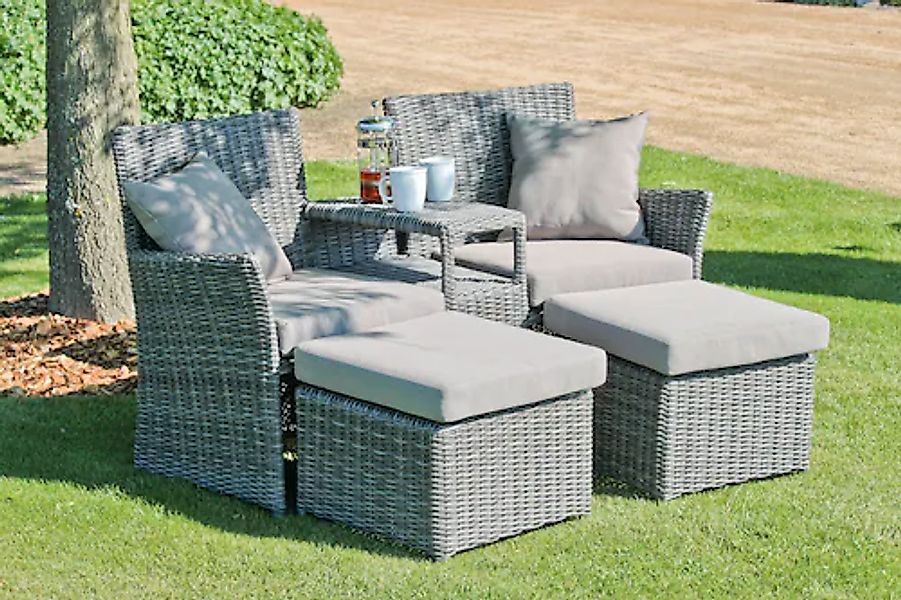 Garden Pleasure Gartensessel »CALGARY«, (Set), Doppelsessel mit integrierte günstig online kaufen