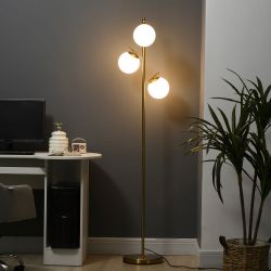HOMCOM Stehlampe Standleuchte mit 3 E27 günstig online kaufen