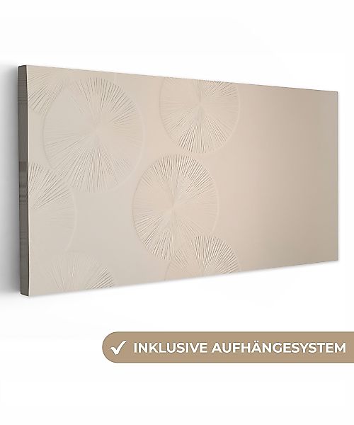 OneMillionCanvasses® Leinwandbild Panorama Japandi - Beige günstig online kaufen