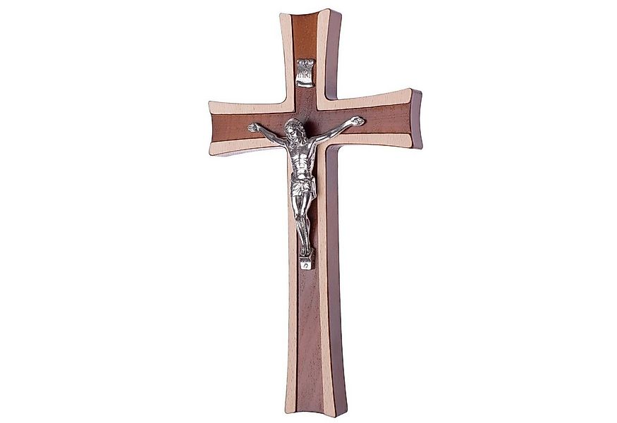 Luda Studio Wanddekoobjekt, Zweifarbiges Hängekreuz aus Holz Kruzifix günstig online kaufen