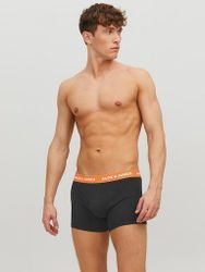 Jack & Jones 7-er Set Trunks Schwarz mit verschiedenfarbigem Webbund günstig online kaufen