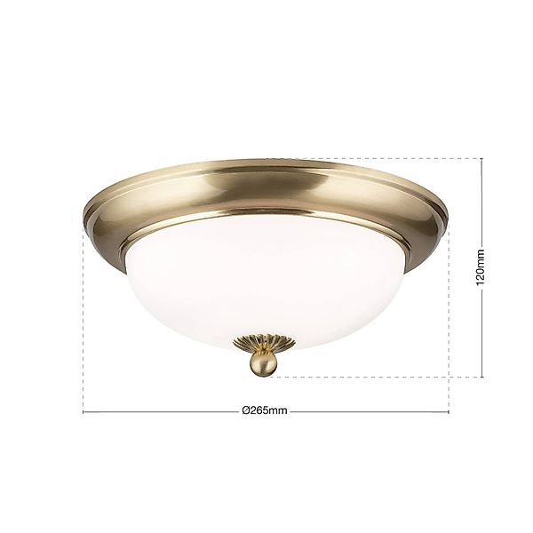 Orion Leuchten Deckenleuchte Empira Ø 26cm Messing Matt günstig online kaufen