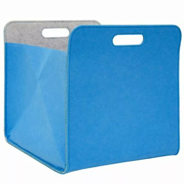 Dune Design® Aufbewahrungsbox 2er Set Cube Filz Blau 33x38x33cm blau günstig online kaufen