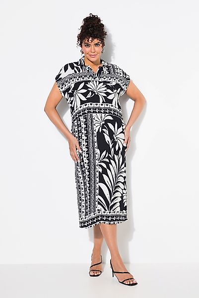 Ulla Popken Maxikleid Midikleid Oversized Hemskragen günstig online kaufen