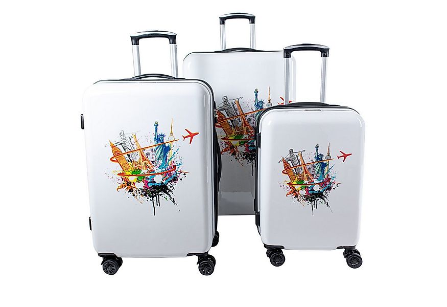 Crosstravel Kofferset Voyage, 4 Rollen, (3 tlg., Hartschalen Trolley Set), günstig online kaufen