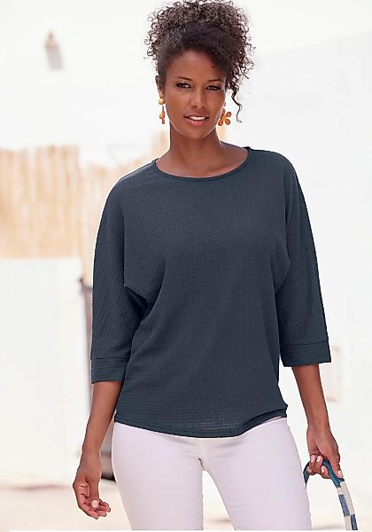 Vivance 3/4-Arm-Shirt "aus bügelfreier Crêpe-Qualität" günstig online kaufen