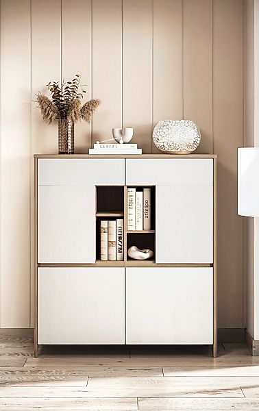 Home affaire Highboard "Stranda, moderner Schrank, Stauraumelement im Scand günstig online kaufen