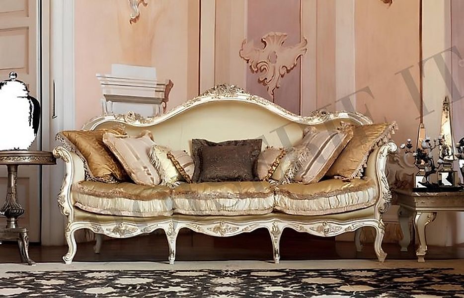 JVmoebel Sofa Sofa Polster Holz Sofas Couch Barock Rokoko Luxus Italien Dre günstig online kaufen