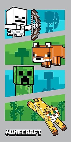 Carbotex Strandtuch Minecraft Strandtuch Badetuch Duschtuch günstig online kaufen