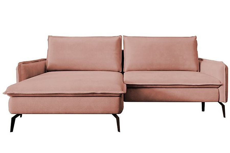 Friderik-EU Ecksofa mit Schlaffunktion und Bettkasten, Veloursstoff, GLOSSY günstig online kaufen