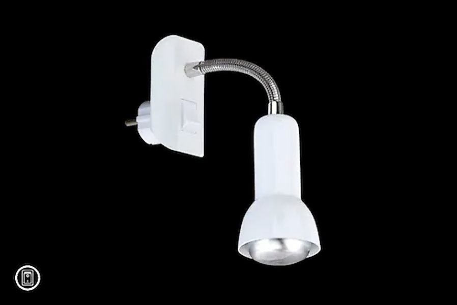 Briloner Steckerleuchte Paku Schwenkbar 7 x 22 x 14 cm Weiß günstig online kaufen