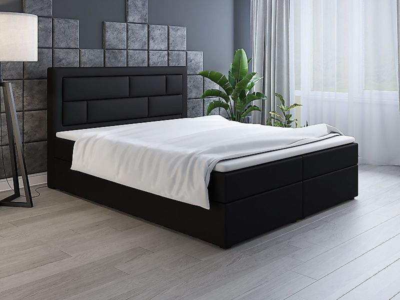 Fun Möbel Boxspringbett Schlafzimmerbett AVERY (in Kunstleder Soft oder Sto günstig online kaufen