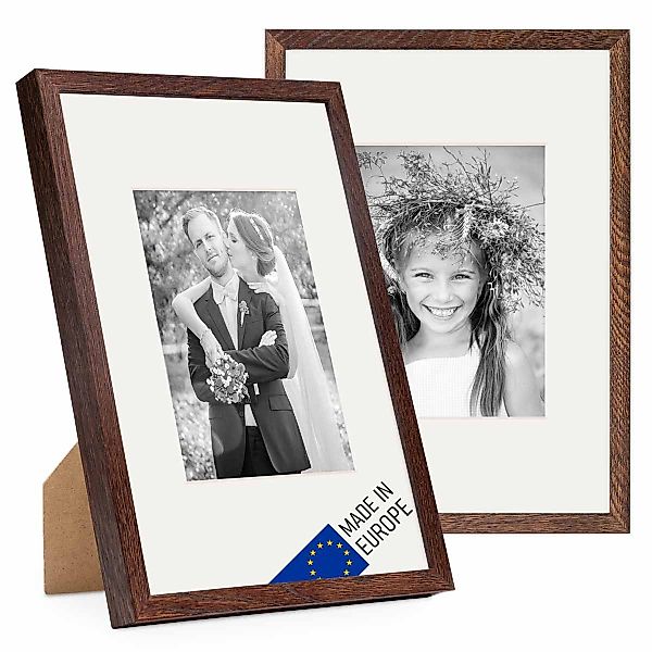 PHOTOLINI Bilderrahmen 2er Set Echtholz mit günstig online kaufen