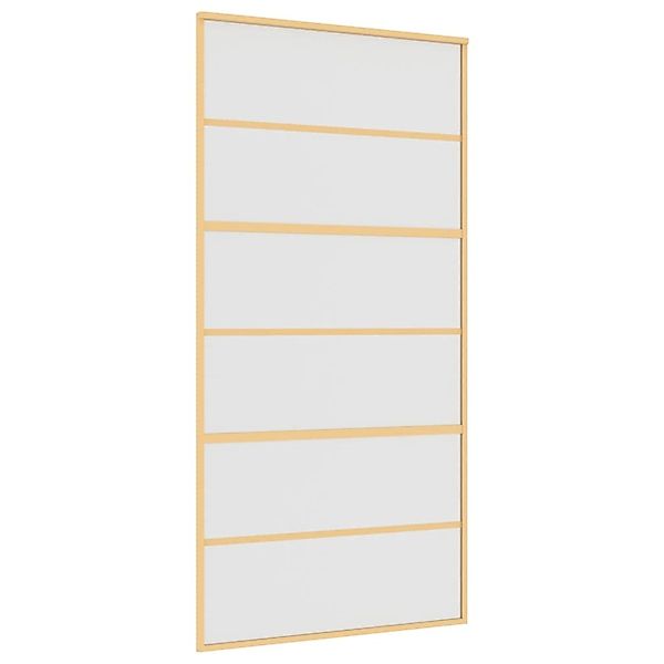 vidaXL Schiebetür Golden 102,5x205 cm Matt ESG-Glas und Aluminium 155165 günstig online kaufen