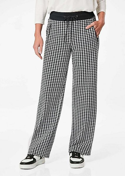 GOLDNER Schlupfhose Kurzgröße: Moderne Viskosehose mit Jacquardmuster 7/8-S günstig online kaufen