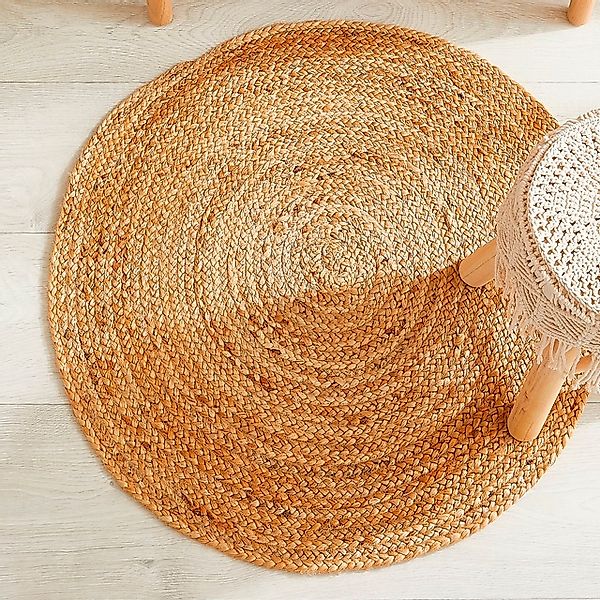 LUXOR living Teppich »Mamda 2, Juteteppich«, rund, 4 mm Höhe, Flachgewebe, günstig online kaufen
