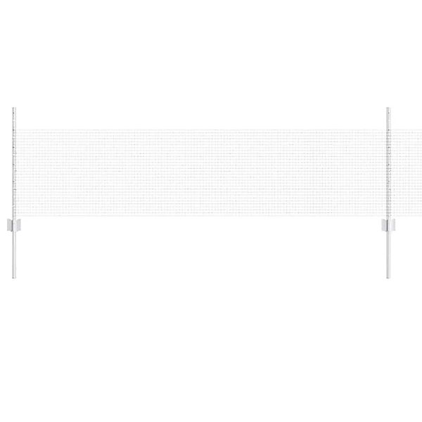 vidaXL Zaun mit Pfosten Silber 0,5 x 100 m Stahl 3336417 günstig online kaufen