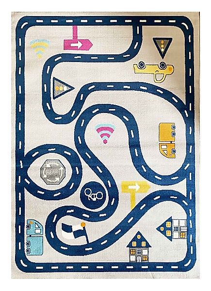 Vimoda Kinderteppich Auto Strasse muster, Rechteckig, günstig online kaufen