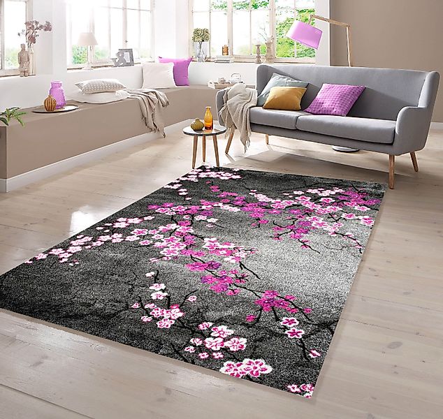 TeppichHome24 Teppich Designer Teppich mit Blumenmuster günstig online kaufen