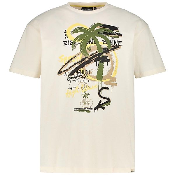 North T-Shirt mit Motiv-Print Farbe cremeweiß Größe: 6XL günstig online kaufen