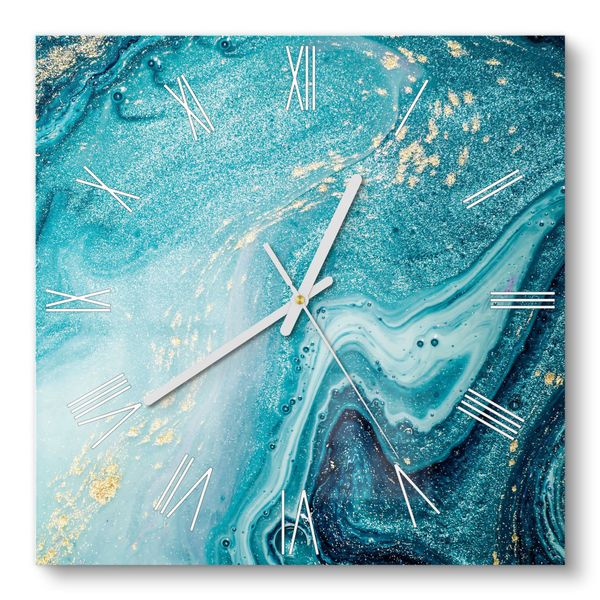 DEQORI Wanduhr 'Meer aus Marmor' (Glas günstig online kaufen