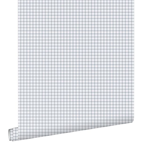 ESTAhome Tapete Karomuster Blau 50 x 900 cm günstig online kaufen