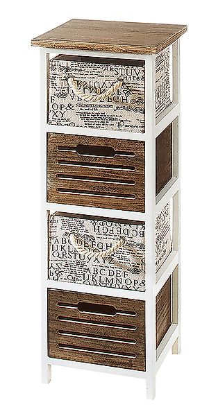 Kobolo Regal Holzregal Kommode mit 4 günstig online kaufen