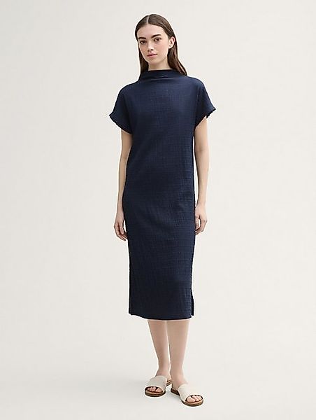 TOM TAILOR Denim Sommerkleid Midi-Kleid mit Stehkragen günstig online kaufen