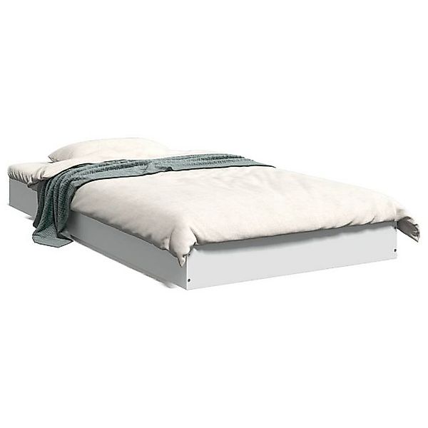 vidaXL Bettgestell, Bettrahmen Weiß 90x190 cm Holzwerkstoff günstig online kaufen