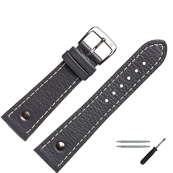 MARBURGER Uhrenarmband 22mm Leder Rind Narbung günstig online kaufen