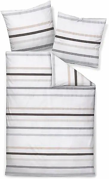 Janine Janine Mako-Satin Bettwäsche J. D. 87101 taupegrau Größe:  240x220 c günstig online kaufen