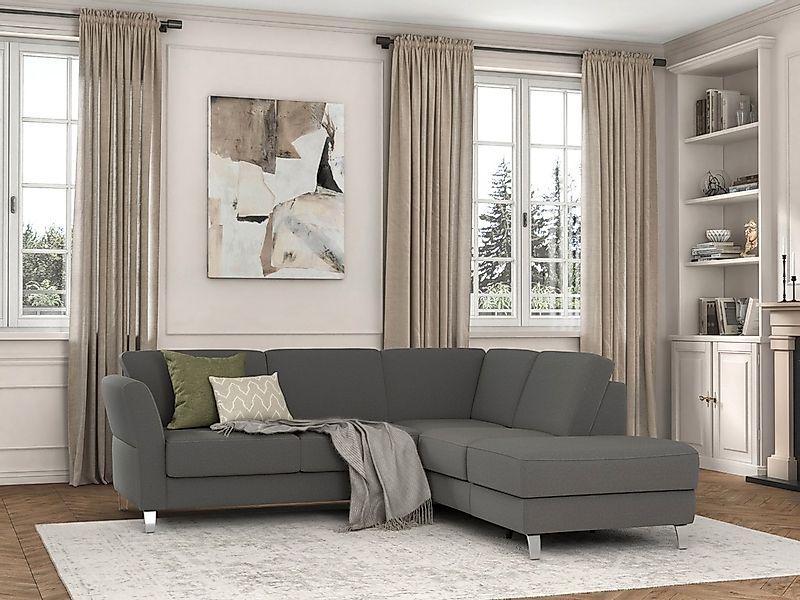 sit&more Ecksofa »Visby L-Form«, Wahlweise mit Bettfunktion und Stauraum, f günstig online kaufen