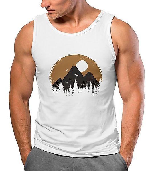 Neverless Tanktop Herren Tank-Top Outdoor Print Natural Badge Logo Wandern günstig online kaufen