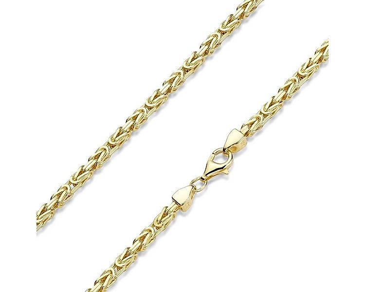 Materia Königskette Gold Herren Halskette 3mm K112, massives 925 Sterling S günstig online kaufen