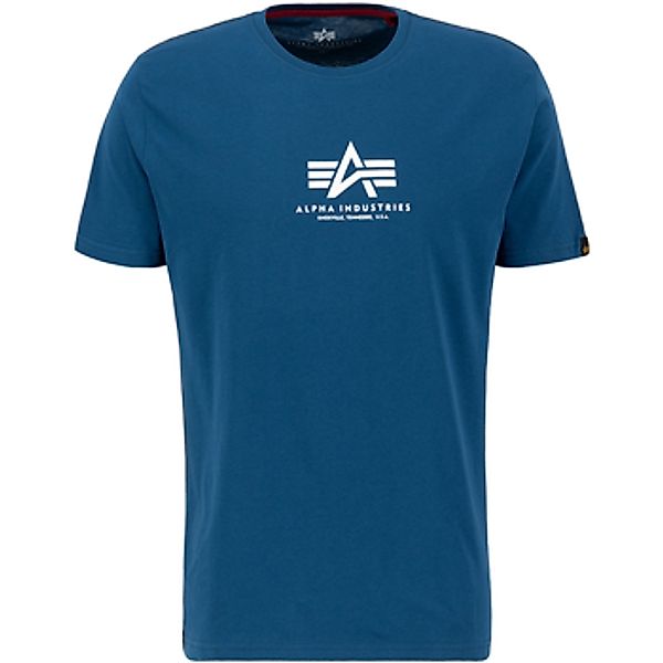 Alpha Industries  T-Shirt Basic T Mid Logo - naval blue günstig online kaufen